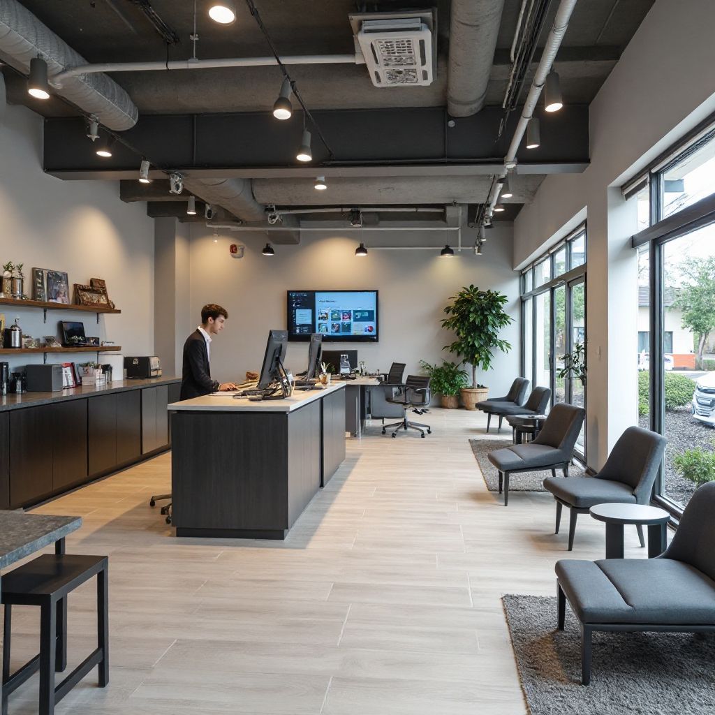 Customer service area and reception